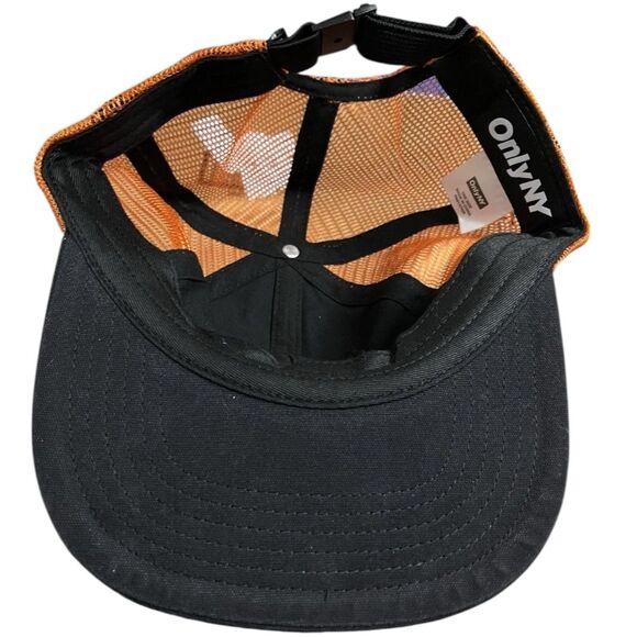 ONLY NY Trucker Adult Hat Black Orange Mesh Strapback Cap Skate Streetwear main image 9